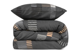 Lenjerie pat multicolora din bumbac Trace Double The Home Collection