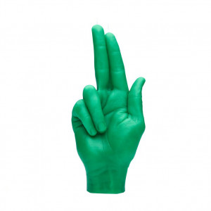 Lumanare verde din ceara 23 cm Gun Fingers CandleHand