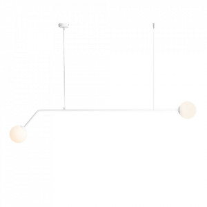 Lustra alba din metal cu 2 becuri Pure Quiet Object