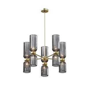 Lustra aurie/gri din metal cu 10 becuri Antic Maytoni