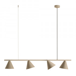 Lustra bej din metal cu 4 becuri Form Quiet Object