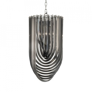 Lustra din plastic gri cu 4 becuri Murano Eichholtz