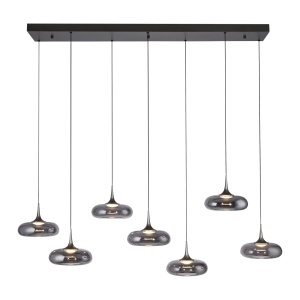 Lustra gri din metal cu 7 LED-uri Posh Zuma Line