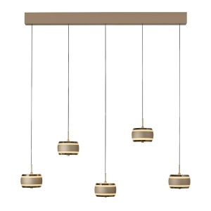 Lustra maro bronz din metal cu 5 LED-uri Pure Rings Zuma Line