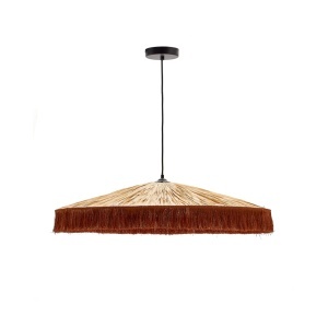Lustra maro din fibre naturale Pollensa Kave Home