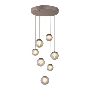 Lustra maro din sticla cu 7 LED-uri Pure Comfort Zuma Line