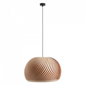 Lustra maro inchis din lemn Spiral XL Aldex