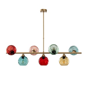 Lustra multicolora din metal cu 7 becuri Benek The Home Collection