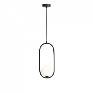 Lustra neagra/alba din metal Riva Aldex