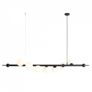 Lustra neagra/alba din sticla cu 7 becuri Wave Quiet Object