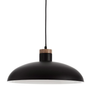 Lustra neagra din lemn Gotram Kave Home