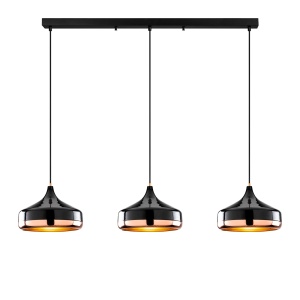 Lustra neagra din metal cu 3 becuri Yildo The Home Collection