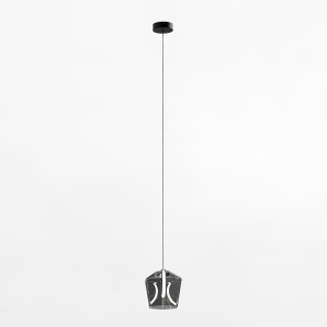 Lustra transparenta/gri din metal Colore Zuma Line