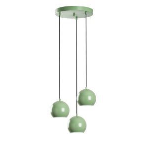 Lustra verde menta din metal cu 3 becuri Top The Home Collection