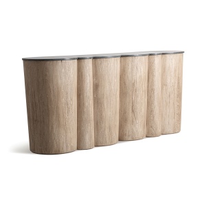 Masa bar maro/neagra din lemn 65x243 cm Kleit Vical Home