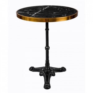 Masa bistro aurie/neagra din marmura si fier 57 cm This and That Sit Moebel