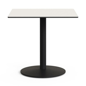 Masa bistro exterior alba/neagra din metal 80x80 cm Esilda Kave Home