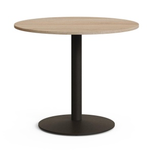 Masa bistro exterior maro deschis/verde din metal 90 cm Esilda Kave Home