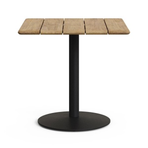 Masa bistro exterior maro/neagra din lemn 80x80 cm Esilda Kave Home