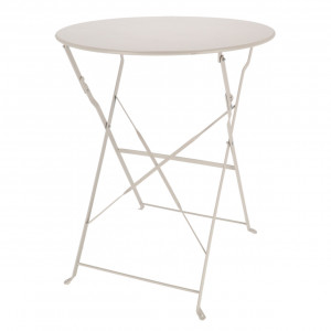 Masa bistro exterior pliabila crem din metal 60 cm Desert Dream Esschert Design
