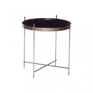 Masa cafea argintie din metal 43 cm Reflect Hubsch
