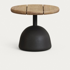 Masa cafea maro deschis/neagra din lemn 43 cm Saura Kave Home