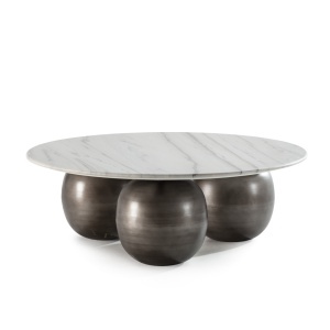 Masa de cafea alba/neagra din lemn 120 cm Tanya The Home Collection