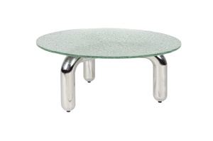 Masa de cafea argintie din metal 80 cm Marly Dutchbone