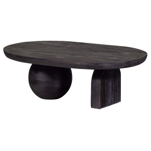 Masa de cafea din lemn negru 72x110 cm Steppe Woood