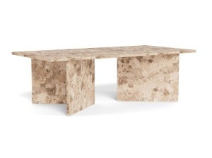 Masa de cafea din marmura bej 70x140 cm Vega Quiet Object