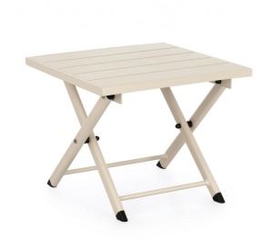 Masa de cafea exterior crem din metal 44x43 cm Taylor Bizzotto