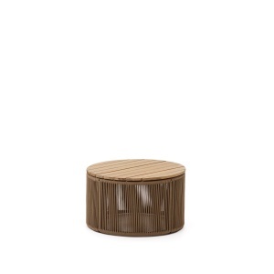 Masa de cafea exterior maro/bej din lemn 60 cm Dandara Kave Home