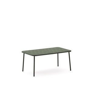 Masa de cafea exterior verde din metal 50x90 cm Zivia Kave Home