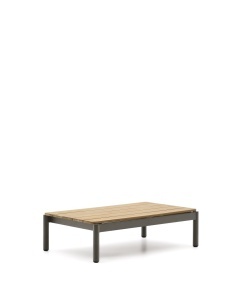 Masa de cafea exterior verde/maro din lemn 57x91 cm Sorelis Kave Home