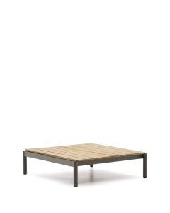 Masa de cafea exterior verde/maro din lemn 89x91 cm Sorelis Kave Home