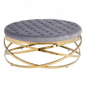 Masa de cafea gri/aurie din inox 110 cm Almar The Home Collection