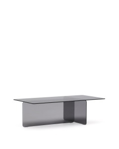 Masa de cafea gri din sticla 60x120 cm Zaren Kave Home