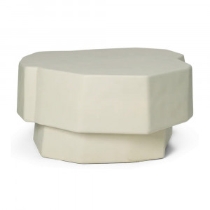 Masa de cafea ivorie din ciment 76x84 cm Staffa Ferm Living