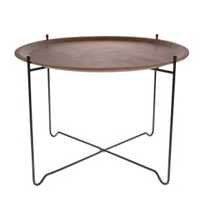 Masa de cafea maro din lemn 60 cm Slide Small HK Living