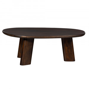 Masa de cafea maro din lemn 60x110 cm Roundly Woood