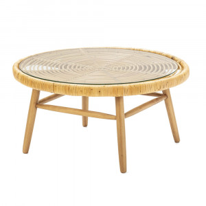 Masa de cafea maro din lemn 92 cm Derio Thai Natura