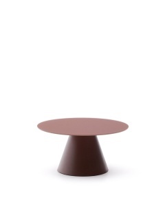 Masa de cafea maro teracota din metal 80 cm Wilshire Kave Home