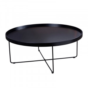 Masa de cafea neagra din metal 90 cm Bruno Somcasa