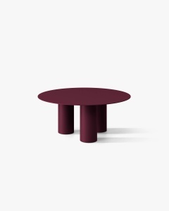 Masa de cafea rosu burgund din metal 80 cm Archie Micadoni