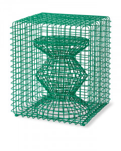 Masa de cafea verde din metal 40x40 cm Zig Zag Pols Potten