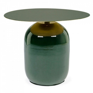 Masa de cafea verde inchis din metal 50 cm Nalima Bizzotto