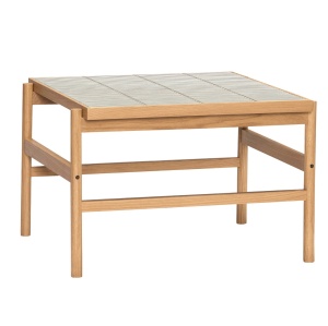 Masa de cafea verde menta/maro din lemn 61x66 cm Tile Hubsch