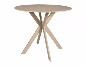 Masa dining bej din metal 90 cm Talia The Home Collection