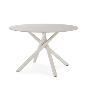 Masa dining crem din piatra 120 cm Talia The Home Collection