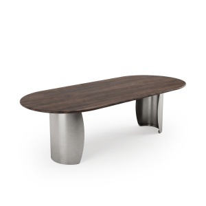 Masa dining din lemn maro 100x240 cm Lurea Quiet Object